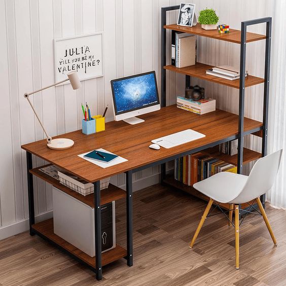 35+ Study Table with Bookshelf: Designs for Adults & Kids